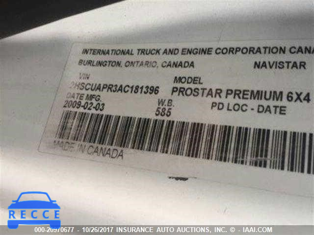 2010 INTERNATIONAL PROSTAR PREMIUM 2HSCUAPR3AC181396 Bild 9