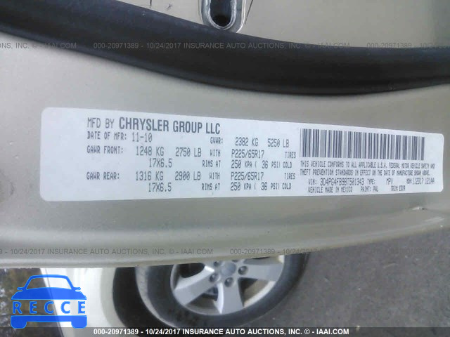 2011 Dodge Journey EXPRESS 3D4PG4FB9BT501343 Bild 8