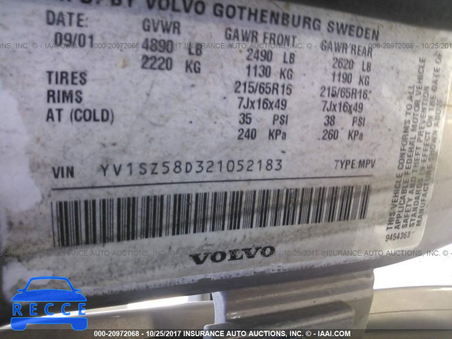 2002 Volvo V70 XC YV1SZ58D321052183 Bild 8