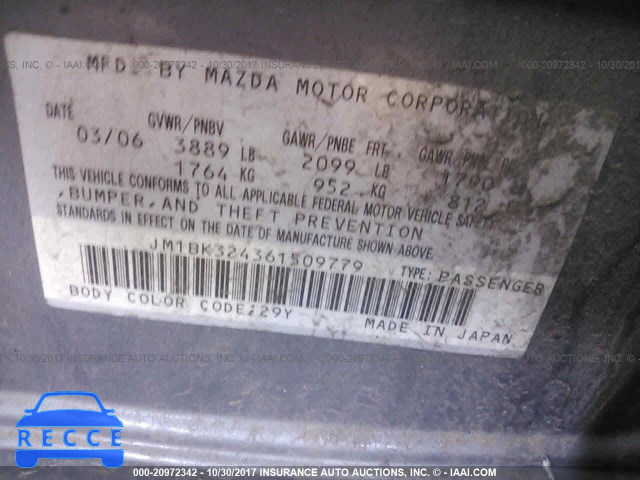 2006 Mazda 3 S JM1BK324361509779 image 8