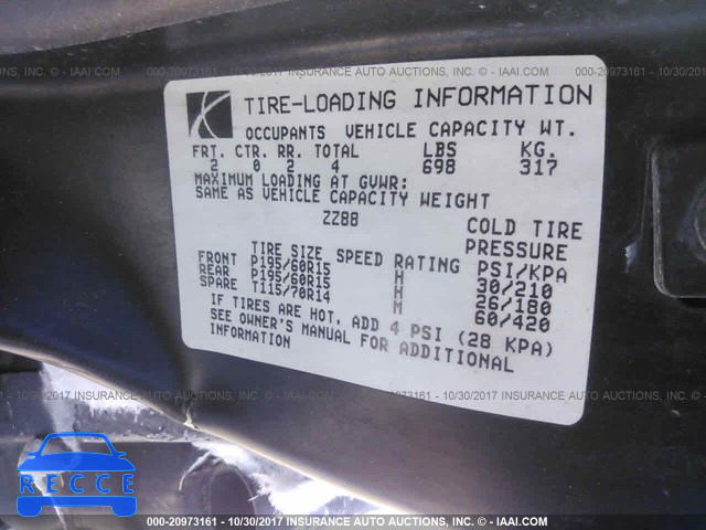 2001 Saturn SC2 1G8ZY127X1Z289072 зображення 8