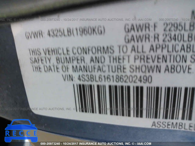 2008 Subaru Legacy 4S3BL616186202490 image 8