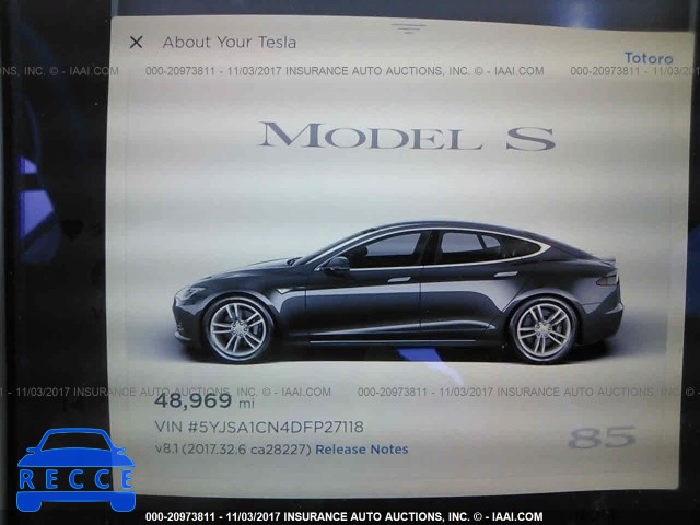 2013 Tesla Model S 5YJSA1CN4DFP27118 зображення 6