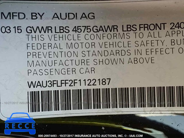 2015 Audi A3 WAU3FLFF2F1122187 Bild 8