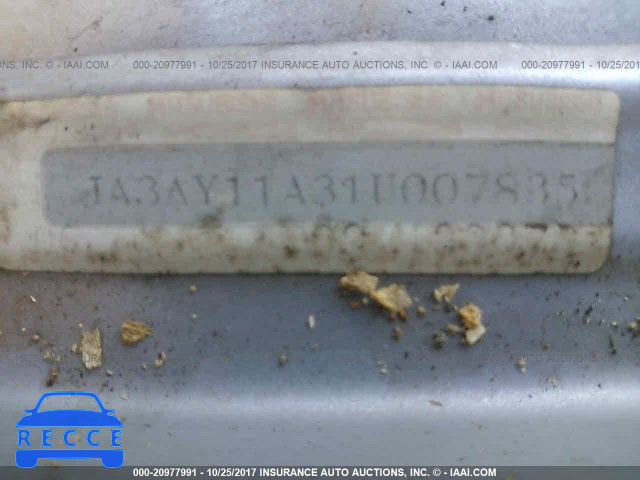 2001 MITSUBISHI MIRAGE JA3AY11A31U007835 image 8