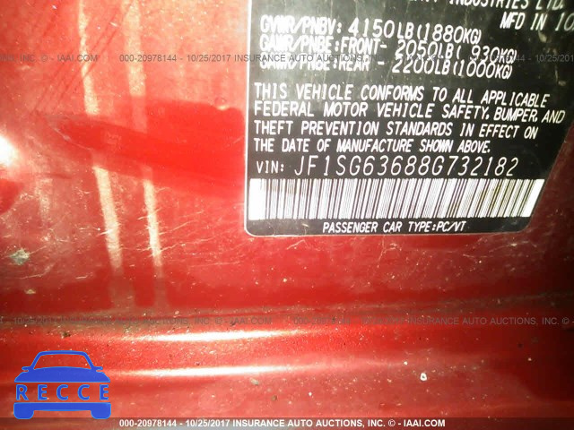 2008 Subaru Forester 2.5X JF1SG63688G732182 image 8