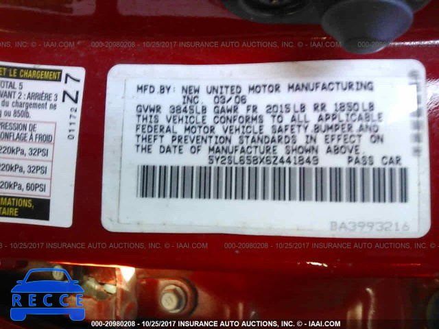 2006 Pontiac Vibe 5Y2SL658X6Z441849 image 8