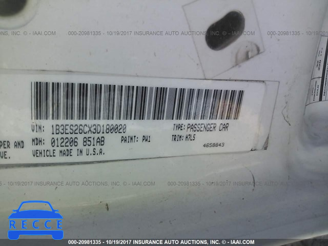 2003 Dodge Neon 1B3ES26CX3D180020 image 8