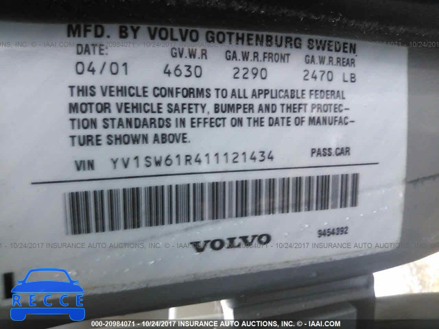 2001 Volvo V70 YV1SW61R411121434 image 8