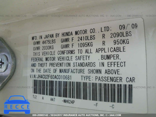 2010 Acura TSX JH4CU2F60AC010681 image 8