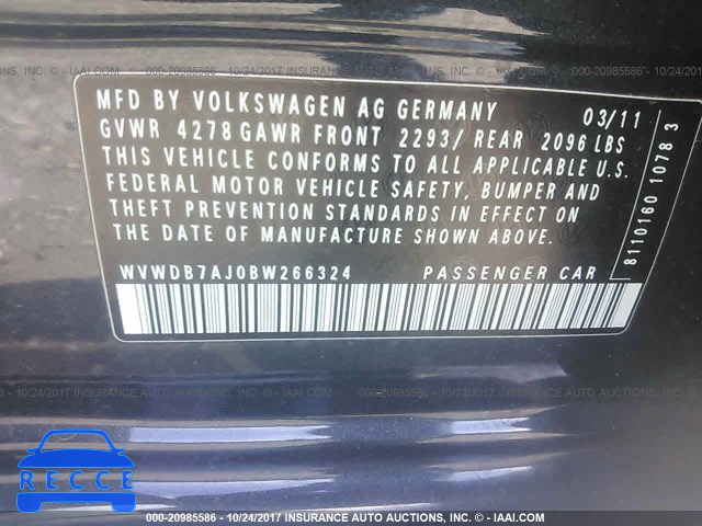 2011 Volkswagen Golf WVWDB7AJ0BW266324 Bild 8