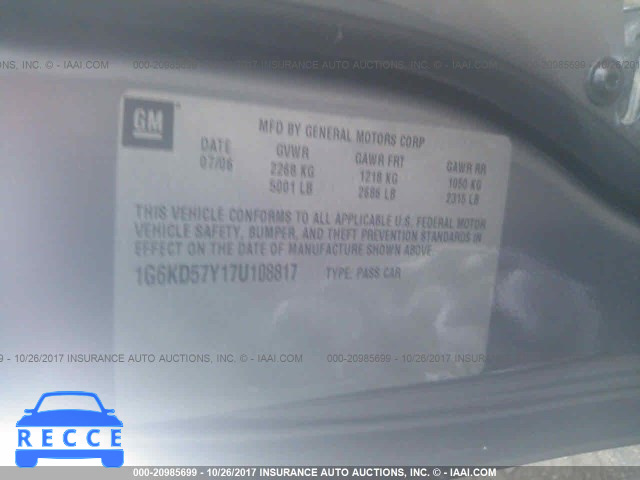 2007 Cadillac DTS 1G6KD57Y17U108817 image 8