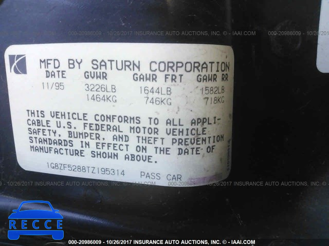 1996 Saturn SL 1G8ZF5288TZ195314 image 8