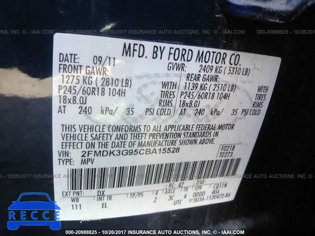 2012 Ford Edge SE 2FMDK3G95CBA15528 image 8