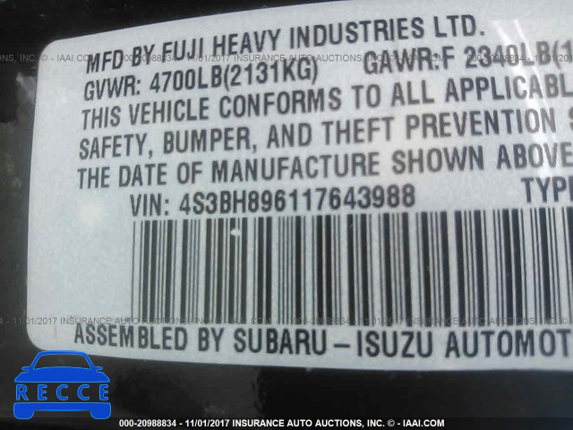 2001 Subaru Legacy OUTBACK H6 3.0 VDC 4S3BH896117643988 image 8