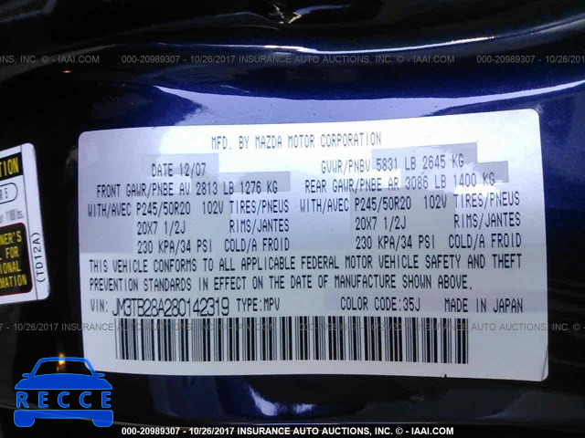 2008 Mazda CX-9 JM3TB28A280142319 image 8