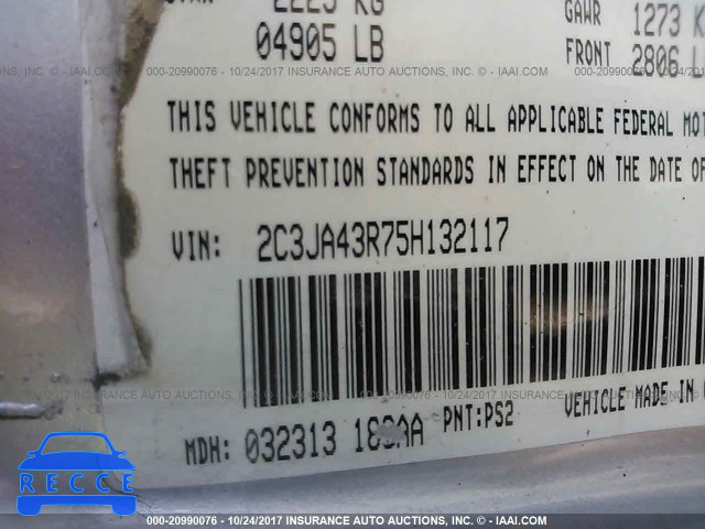 2005 Chrysler 300 2C3JA43R75H132117 image 8