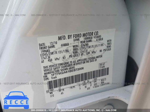 2011 Ford F250 1FT7W2A61BEB72006 image 8