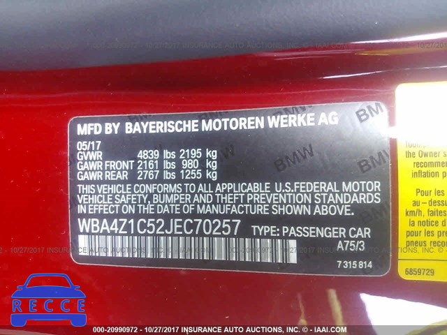 2018 BMW 430I WBA4Z1C52JEC70257 image 8