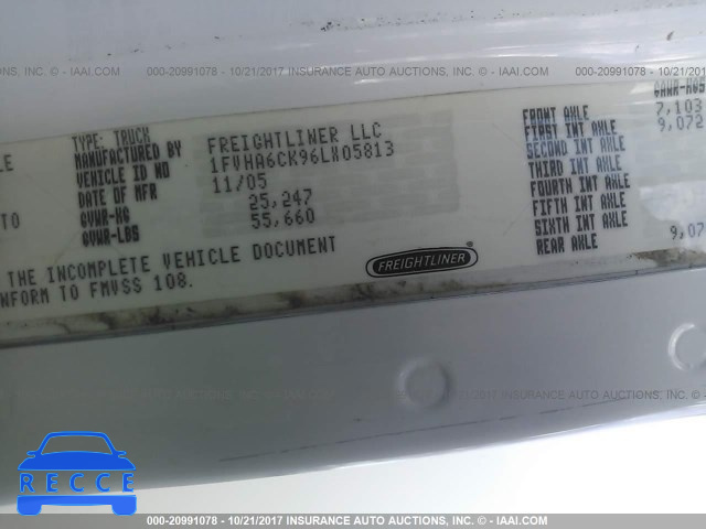 2006 FREIGHTLINER CONVENTIONAL 1FVHA6CK96LX05813 image 9