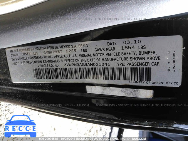 2010 Volkswagen New Beetle 3VWPW3AG9AM021046 image 8