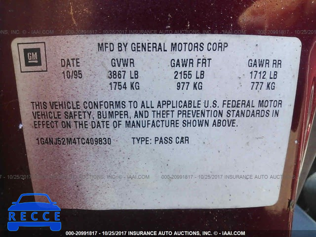 1996 Buick Skylark 1G4NJ52M4TC409830 image 8