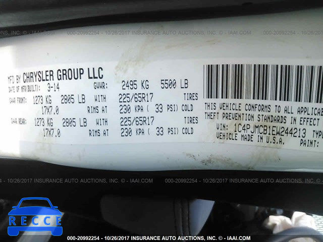 2014 Jeep Cherokee LATITUDE 1C4PJMCB1EW244213 image 8