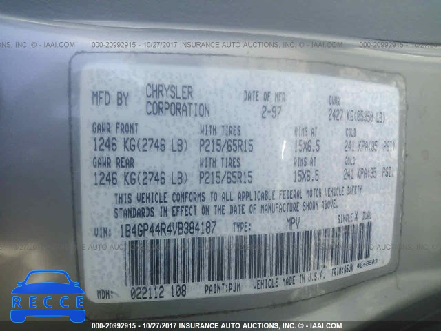 1997 Dodge Grand Caravan 1B4GP44R4VB384187 image 8