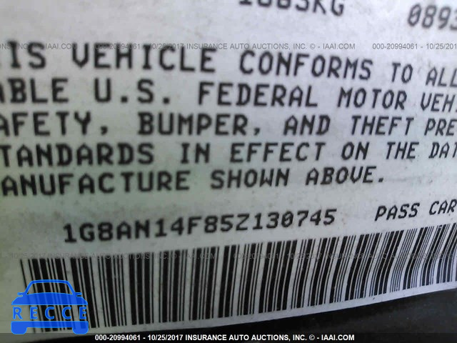 2005 Saturn ION 1G8AN14F85Z130745 image 8