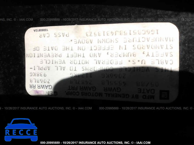 1988 Cadillac Fleetwood DELEGANCE 1G6CB5158J4318573 image 8