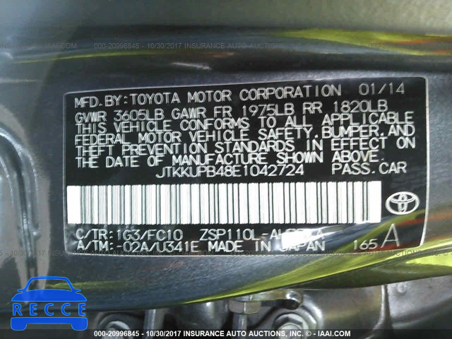 2014 Scion XD JTKKUPB48E1042724 image 8