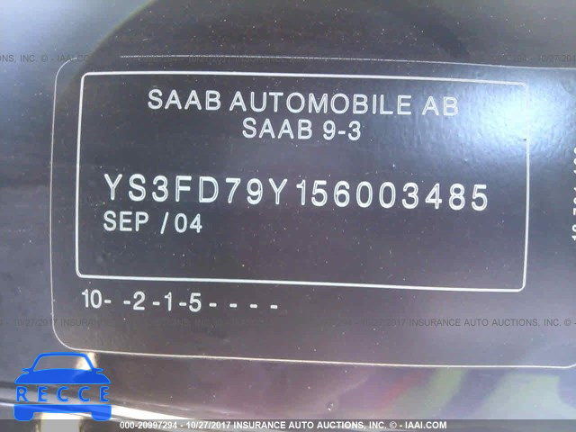 2005 Saab 9-3 ARC YS3FD79Y156003485 зображення 8