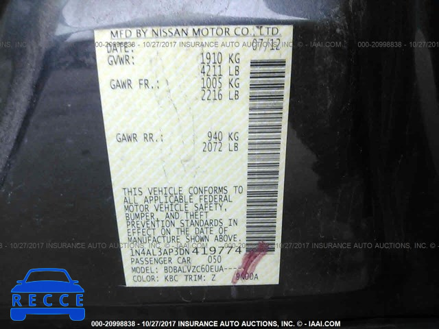 2013 Nissan Altima 1N4AL3AP3DN419774 image 8