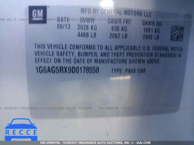 2013 Cadillac ATS 1G6AG5RX9D0178558 image 8