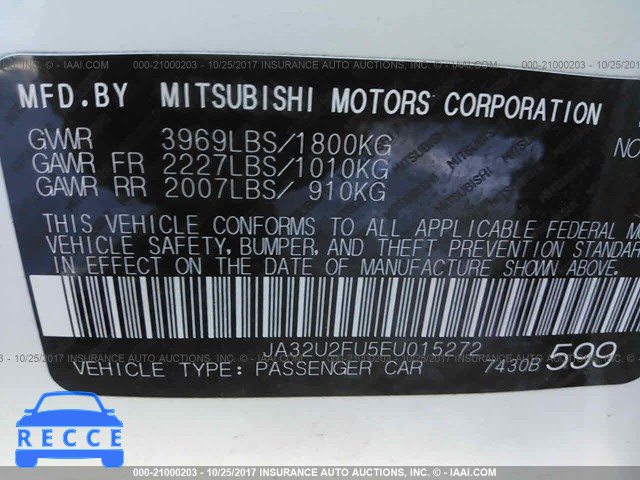 2014 Mitsubishi Lancer ES/ES SPORT JA32U2FU5EU015272 image 8