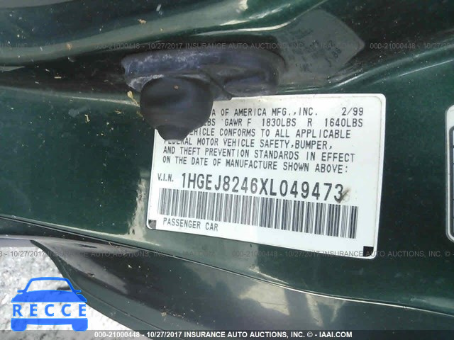 1999 Honda Civic 1HGEJ8246XL049473 image 8