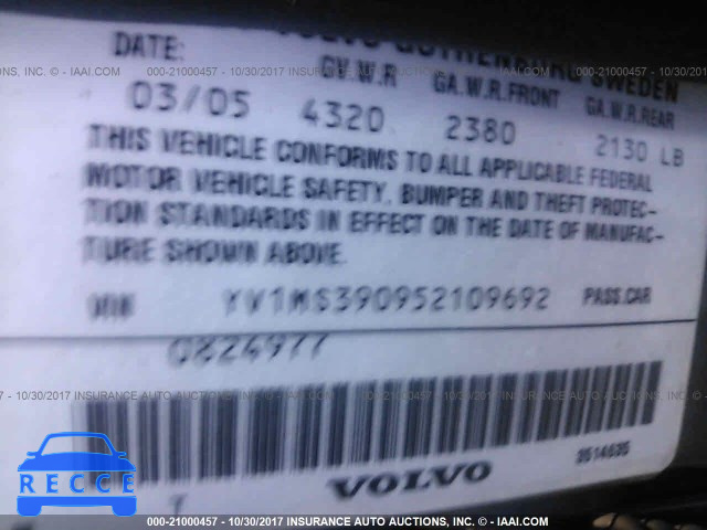 2005 Volvo S40 2.4I YV1MS390952109692 зображення 8