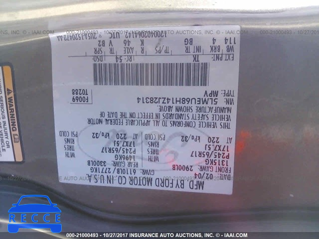 2004 Lincoln Aviator 5LMEU68H14ZJ28314 image 8