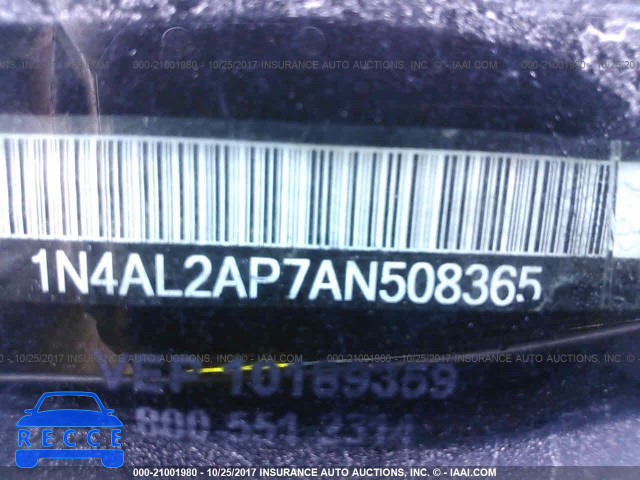 2010 Nissan Altima 1N4AL2AP7AN508365 зображення 8