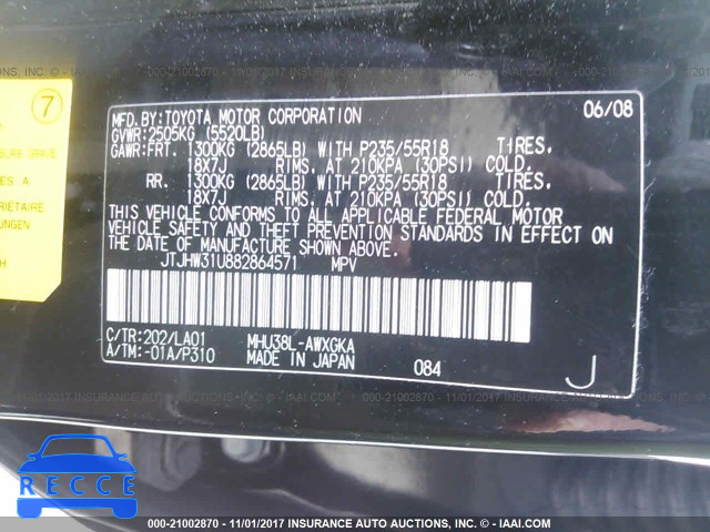 2008 Lexus RX 400H JTJHW31U882864571 image 8