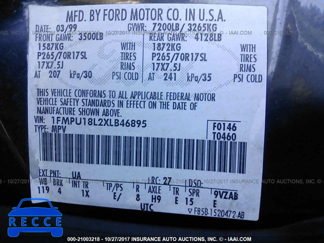 1999 Ford Expedition 1FMPU18L2XLB46895 Bild 8