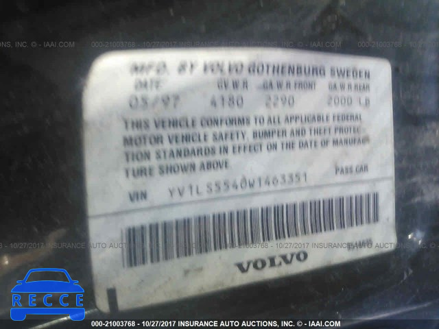 1998 Volvo S70 YV1LS5540W1463351 image 8