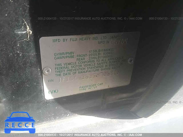 2005 Subaru Forester JF1SG63635H706806 image 8