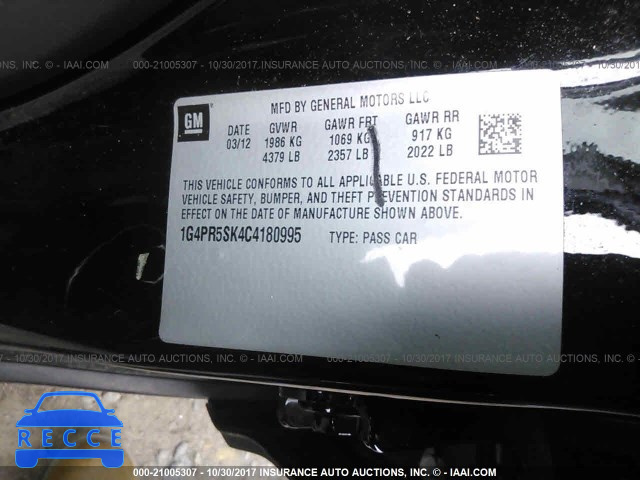 2012 Buick Verano CONVENIENCE 1G4PR5SK4C4180995 зображення 8