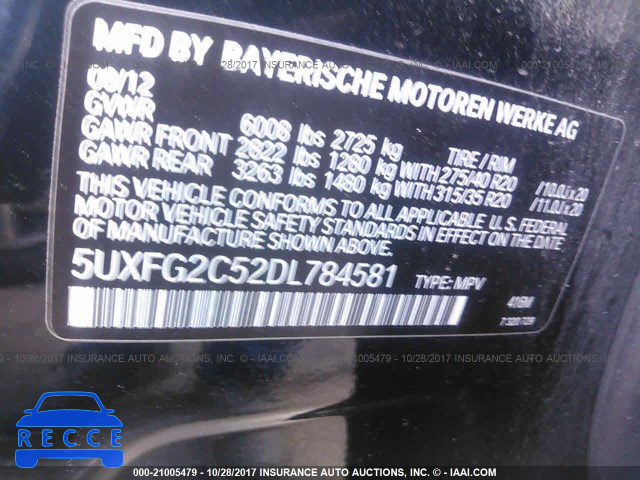 2013 BMW X6 XDRIVE35I 5UXFG2C52DL784581 image 8