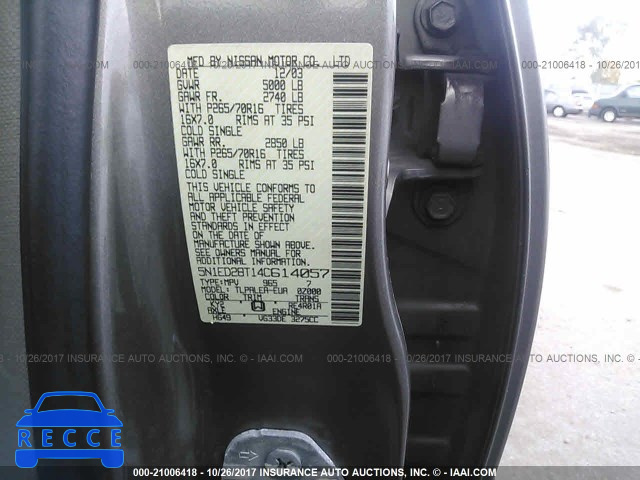 2004 Nissan Xterra XE/SE 5N1ED28T14C614057 image 8