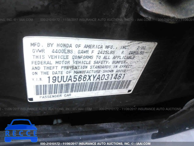 2000 Acura 3.2TL 19UUA566XYA031481 Bild 8