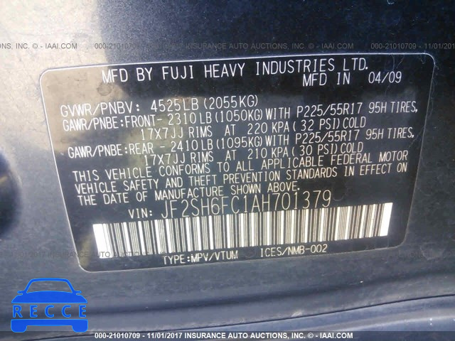 2010 Subaru Forester 2.5XT LIMITED JF2SH6FC1AH701379 image 8