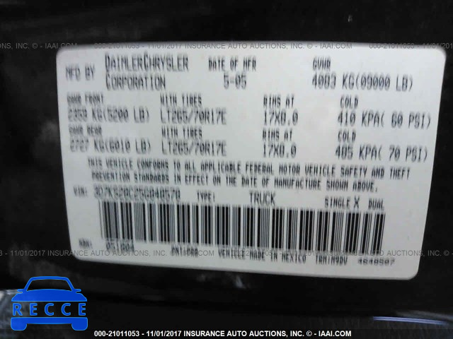 2005 DODGE RAM 2500 ST/SLT 3D7KS28C25G848578 image 8