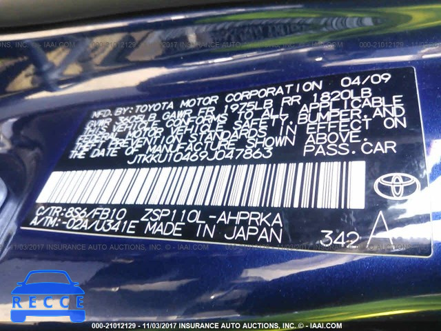 2009 Scion XD JTKKU10469J047863 image 8